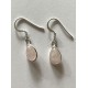 Earrings Rose Quartz Silver Teardrop
